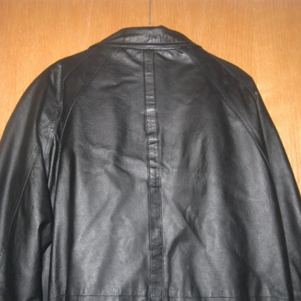 Greg Bell Black Leather Coat